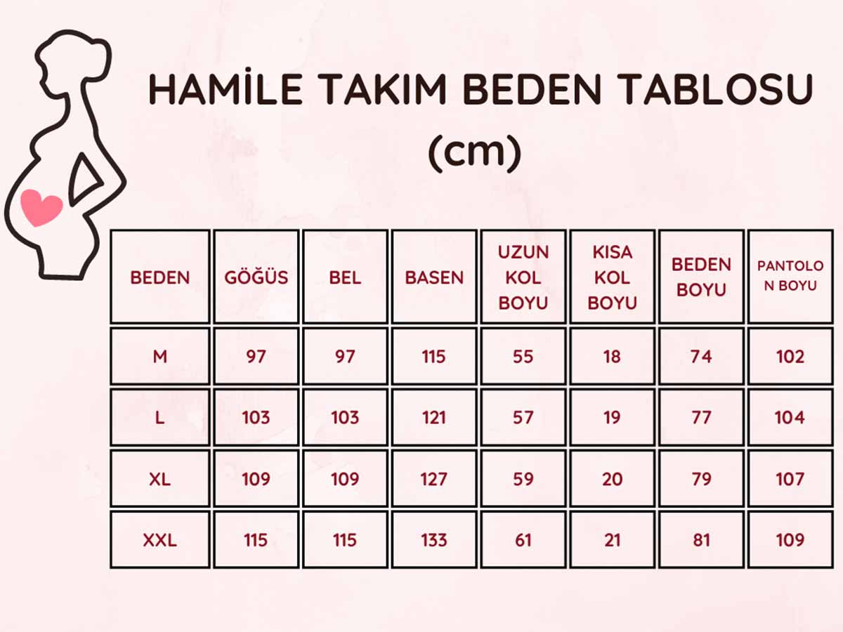 Kırmızı%20Dantelli%20Hamile%20Lohusa%20Pijama%20Takımı%202714UY