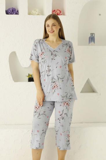 Mavi Battal Bermuda Bayan Pijama Takımı 2704BB