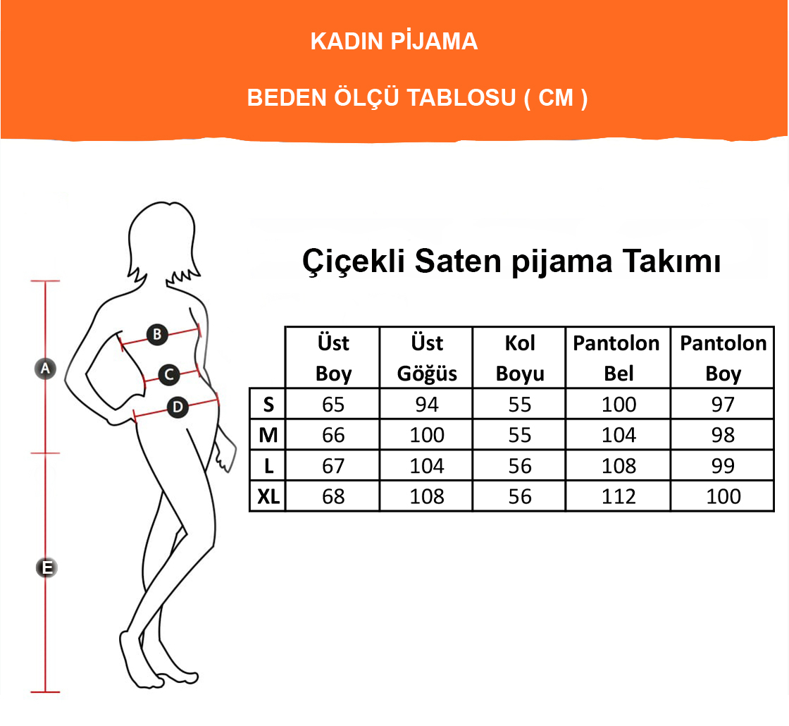 Perla%20Mavi%20İpek%20Saten%20Çiçek%20Desenli%20Kadın%20Pijama%20Takımı%208002MS