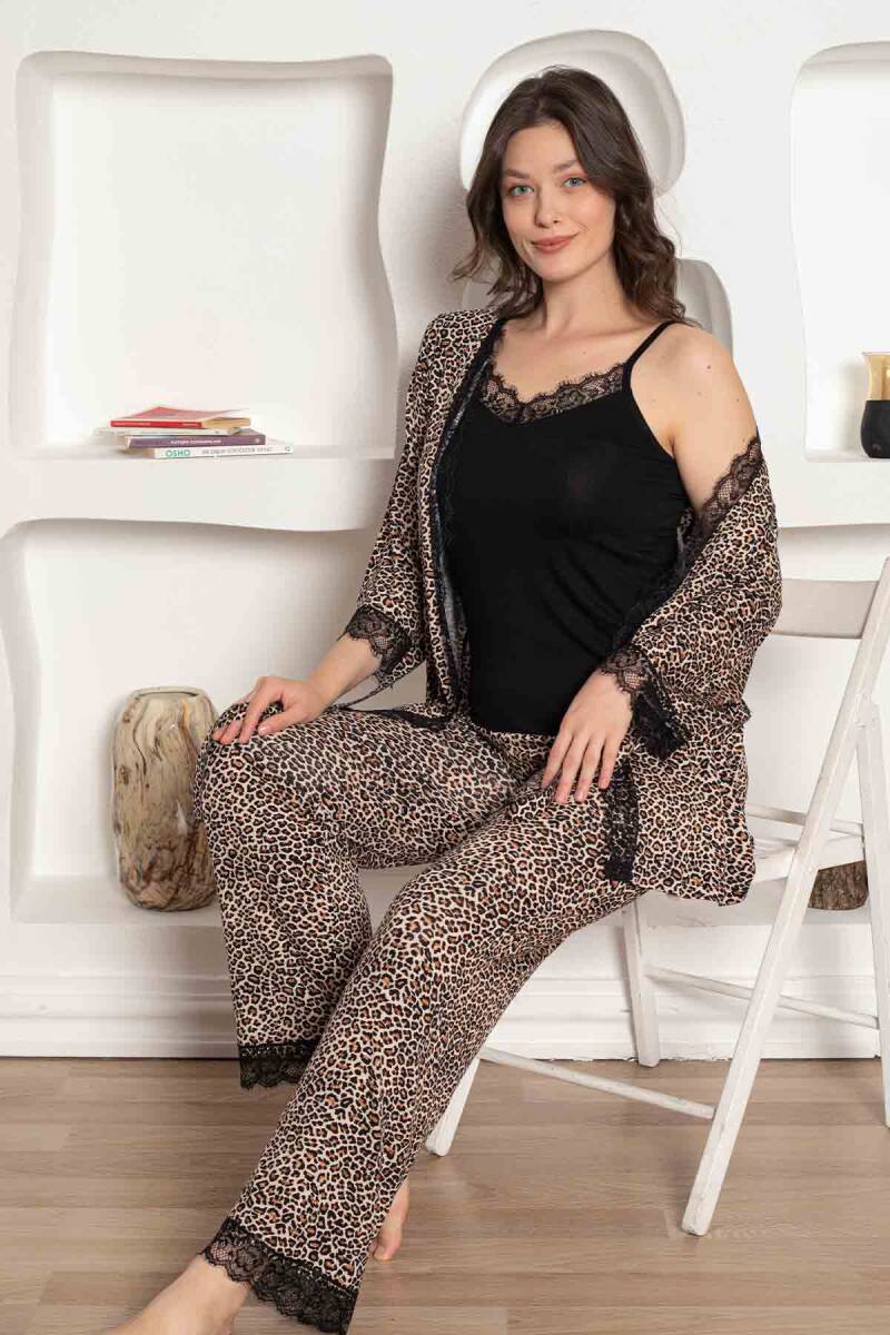 Sabahlıklı%20Leopar%20desenli%20Likralı%203%20lü%20Kadın%20Pijama%20Takımı%202803